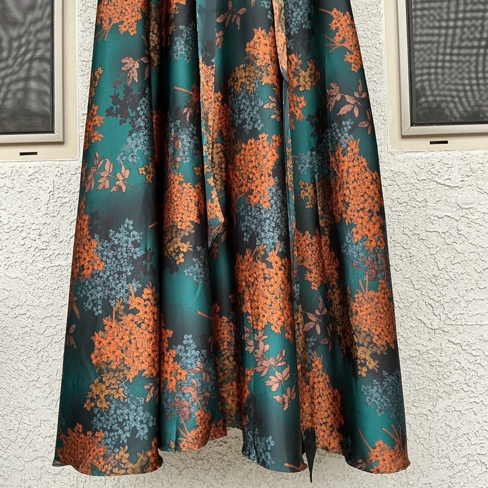 Baltic Born Green and Rust Floral Maxi Dress - Picture 13 of 16